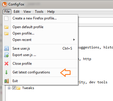 ConfigFox (โปรแกรม ConfigFox ตั้งค่าเบราว์เซอร์ Firefox ระดับสูง) : 