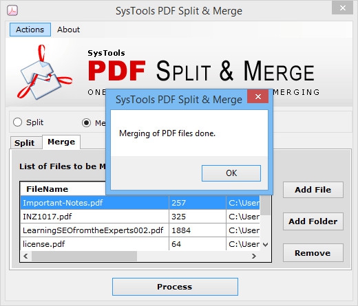 SysTools PDF Split and Merge : 