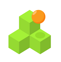 Qubes (App เกมส์ Qubes นำทางลูกบอลสีส้มไม่ให้ตกเหว) : 
