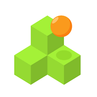 Qubes (App เกมส์ Qubes นำทางลูกบอลสีส้มไม่ให้ตกเหว)