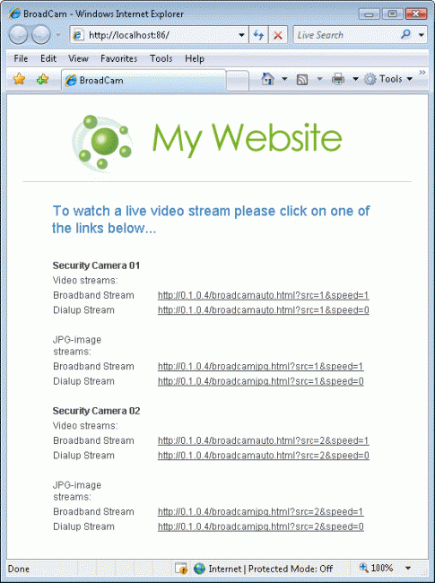 BroadCam Streaming Video Server Free : 