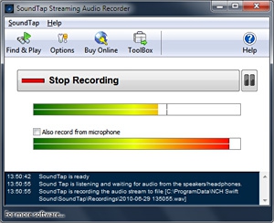 SoundTap Streaming Audio (อัดเสียงจากทุกแหล่ง ในคอมพิวเตอร์) : 