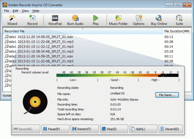 Golden Records (อัดแผ่นเสียง Analog หรือ เทปเป็น MP3) : 