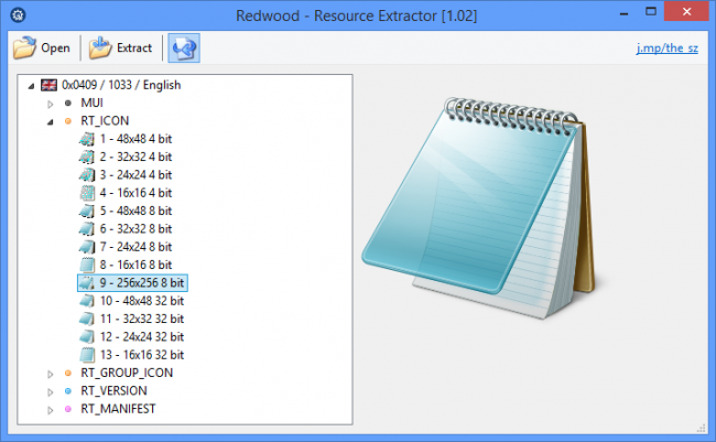 Redwood (โปรแกรม Redwood เครื่องมือดึง Icon รูปภาพ หรือ วิดีโอ ออกมาจากโปรแกรม) : 