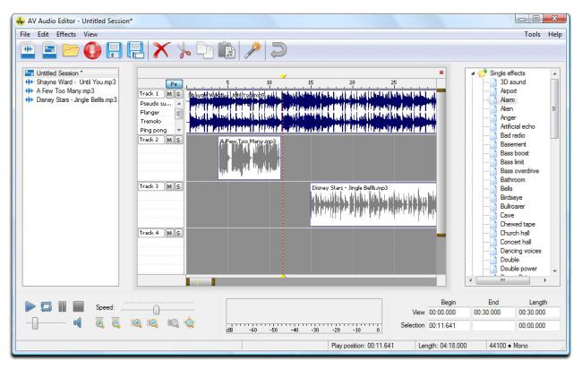 AV Audio Editor (โปรแกรม AV Audio Editor ปรับแต่งเสียง) : 