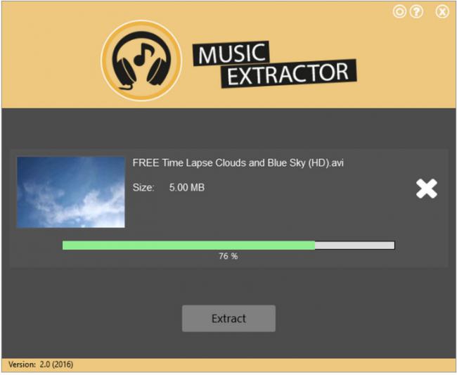 MusicExtractor (โปรแกรม MusicExtractor แยกไฟล์เสียงออกจากวิดีโอ) : 