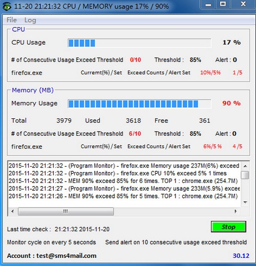 CPU Monitor and Alert (ดูการทำงานของซีพียู พร้อมแจ้งเตือน ฟรี) : 