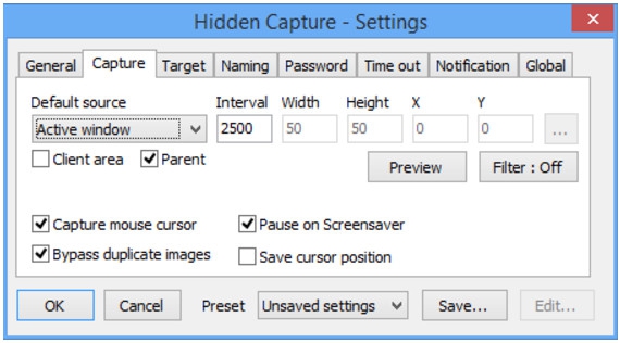 Hidden Capture (โปรแกรม Hidden Capture แอบจับภาพหน้าจอ) : 