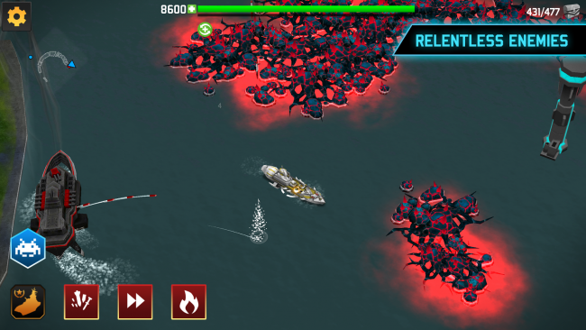 Fortress Destroyer (App เกมส์กองกำลังเรือรบบนน่านน้ำ) : 