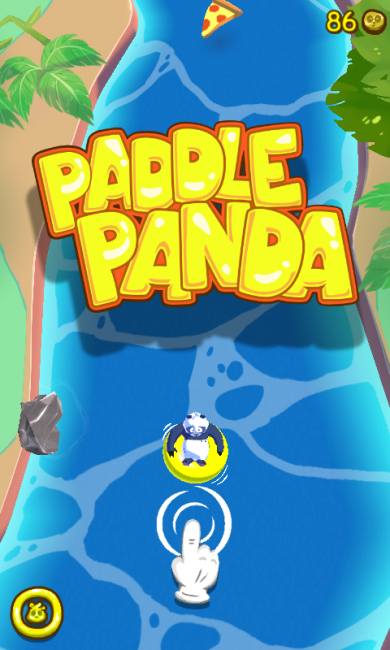 Paddle Panda (App เกมส์แพนด้าล่องแก่งเก็บพิซซ่า) : 