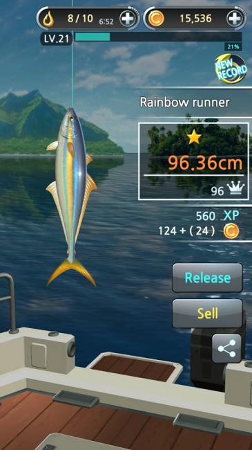 Fishing Hook (App เกมส์ตกปลาบนท้องทะเลสวยงาม) : 