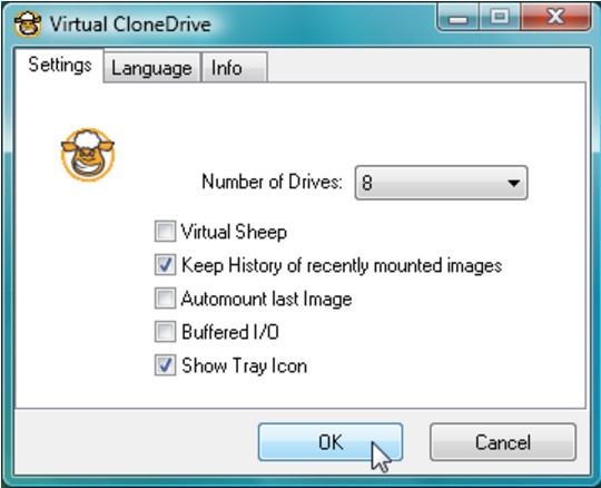 Virtual CloneDrive (โปรแกรม CloneDrive สร้างไดร์ฟจำลอง เม้าท์ไฟล์ ISO BIN CCD) : 