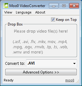 Moo0 Video Converter (โปรแกรมแปลงไฟล์ วิดีโอ เสียงเพลง ฟรี) : 