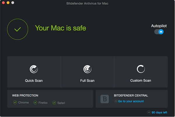BitDefender Antivirus for Mac (โปรแกรม BitDefender Antivirus ป้องกันไวรัส สำหรับ Mac) : 