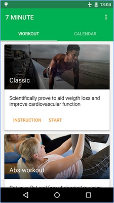 7 Minute Workout (App ออกกำลังกายแบบง่ายๆ ใน 7 นาที) : 