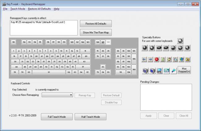 KeyTweak (โปรแกรม KeyTweak เปลี่ยนปุ่มคีย์บอร์ด สลับปุ่ม Keyboard ตามต้องการ) : 