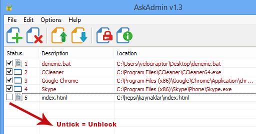 AskAdmin (โปรแกรม AskAdmin บล็อกโปรแกรม ขออนุญาตใช้โปรแกรม) : 