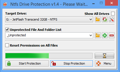 NTFS Drive Protection (โปรแกรม ป้องกัน USB จากไวรัส Autorun) : 