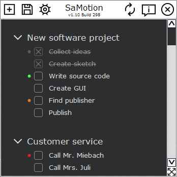 SaMotion (โปรแกรม SaMotion จัดตารางงาน บันทึกรายการที่ต้องทำ) : 