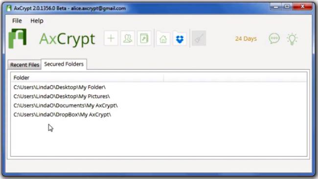 AxCrypt (โปรแกรม AxCrypt เข้ารหัสไฟล์ โฟลเดอร์ ป้องกันการล้วงข้อมูล) : 