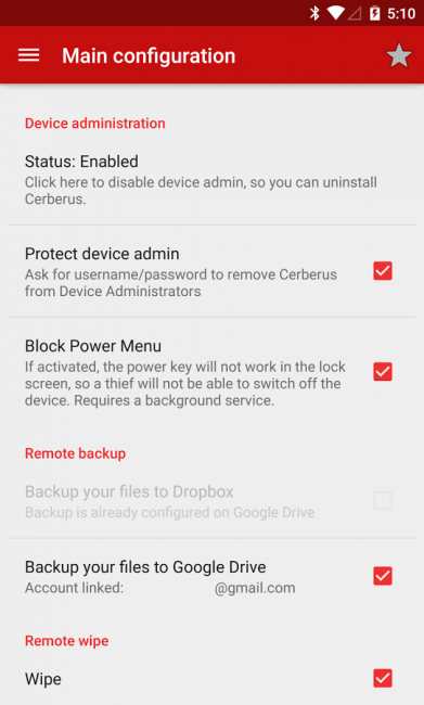 Cerberus anti theft (App ป้องกันมือถือถูกจารกรรม) : 