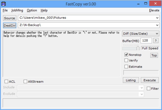 FastCopy (โปรแกรม FastCopy ก๊อปไฟล์ ลบไฟล์ ทำงานเร็วมาก) : 
