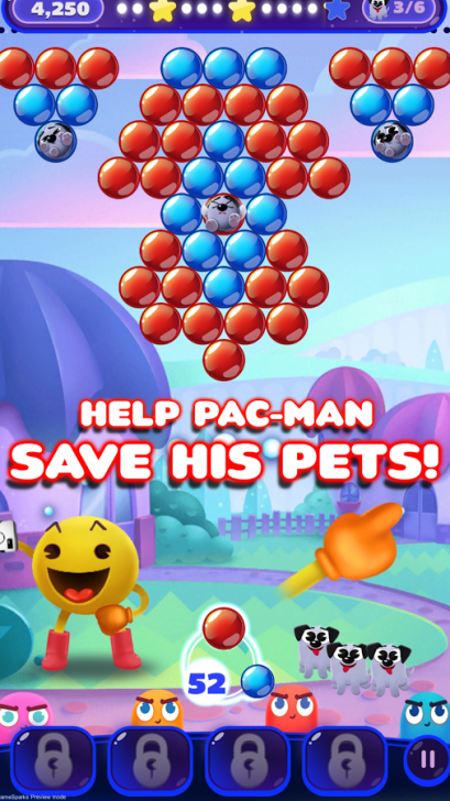 PAC-MAN Pop (App เกมส์ PAC-MAN Pop แพคแมนยิงลูกแก้ว) : 
