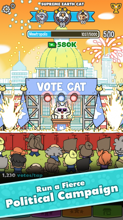 PolitiCats (App เกมส์แมวเหมียวหาเสียง PolitiCats แมวเล่นการเมือง) : 