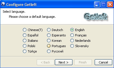 Getleft (โปรแกรม Getleft โหลดเว็บไซต์ โหลดข้อมูลทุกอย่างบนหน้าเว็บ) : 