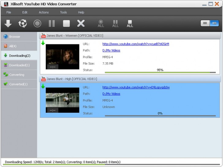 Xilisoft YouTube HD Video Converter (โปรแกรมดาวน์โหลดวิดีโอ Youtube คุณภาพ HD) : 