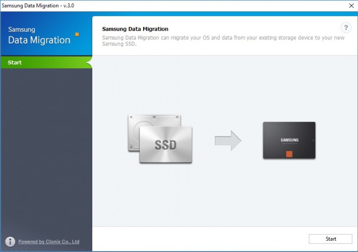Samsung Data Migration Tool (โปรแกรมโคลนฮาร์ดดิสก์แบบ SSD ของ Samsung เท่านั้น) : 