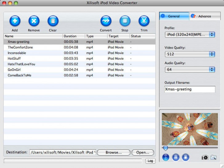 Xilisoft iPod Mate for Mac (โปรแกรมแปลงไฟล์วิดีโอ ลง iPod สำหรับเครื่อง Mac) : 