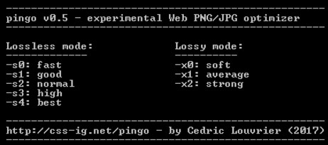 pingo (โปรแกรม pingo ย่อขนาดไฟล์รูป แบบ Command Line ฟรี) : 
