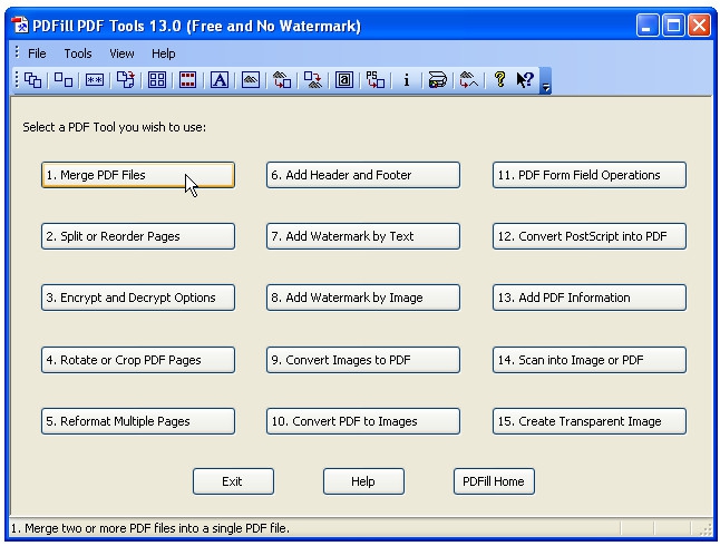 PDFill PDF Tools (โปรแกรมสร้าง PDF แปลงไฟล์ ใส่ลายน้ำ เข้ารหัส เอกสาร PDF) : 