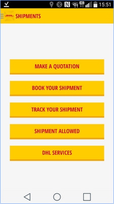 DHL Express Mobile (App บริการจัดส่งพัสดุของ DHL) : 
