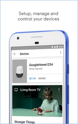 Google Home (App แคสภาพและเสียงไปยังอุปกรณ์ Chromecast) : 