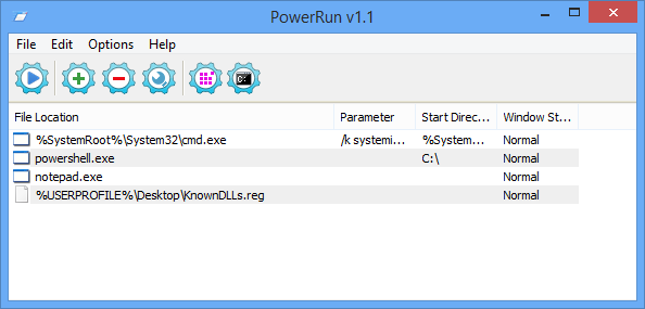 PowerRun (โปรแกรม PowerRun เปิดโปรแกรม รันคำสั่งต่างๆ ในสิทธิ์สูงสุด) : 