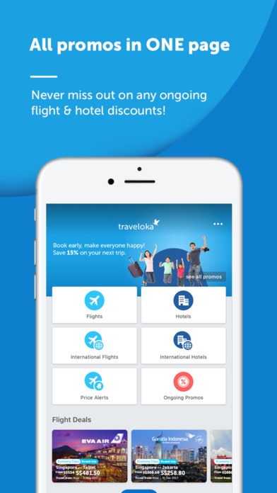 Traveloka (App จองตั๋วเครื่องบิน จองโรงแรมราคาพิเศษ) : 