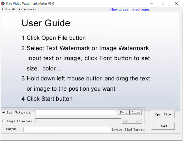 Free Video Watermark Maker (โปรแกรม Video Watermark Maker เพิ่มลายน้ำ ลงบนวิดีโอ) : 