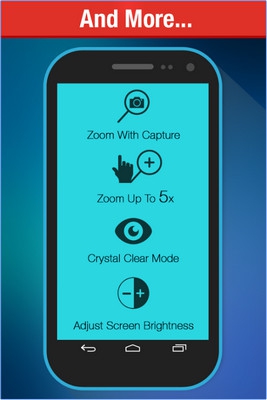 Magnifying Glass plus Flashlight (App แว่นขยายมองเห็นชัดเจน) : 
