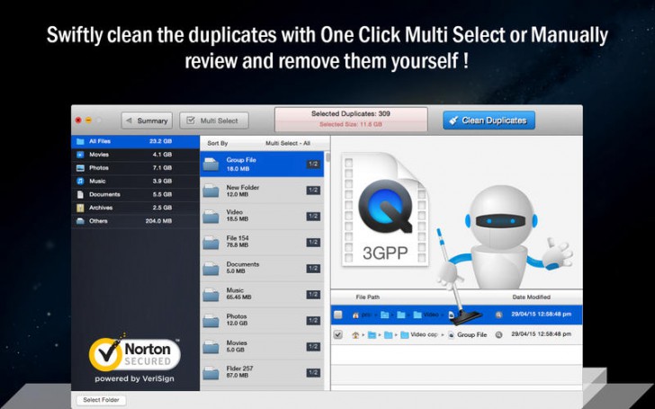 Duplicates Cleaner (โปรแกรม Duplicates Cleaner ลบ ล้างไฟล์ ซ้ำ บนเครื่อง Mac ฟรี) : 
