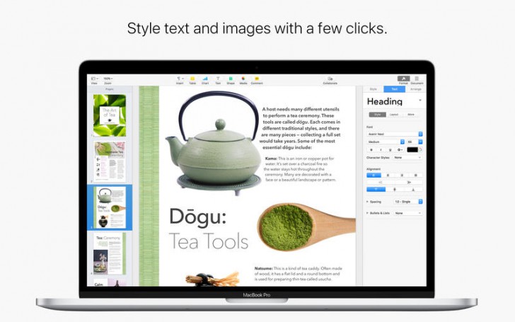 Pages (โปรแกรม Pages พิมพ์งานเอกสาร สำหรับ Mac จาก Apple ฟรี) : 