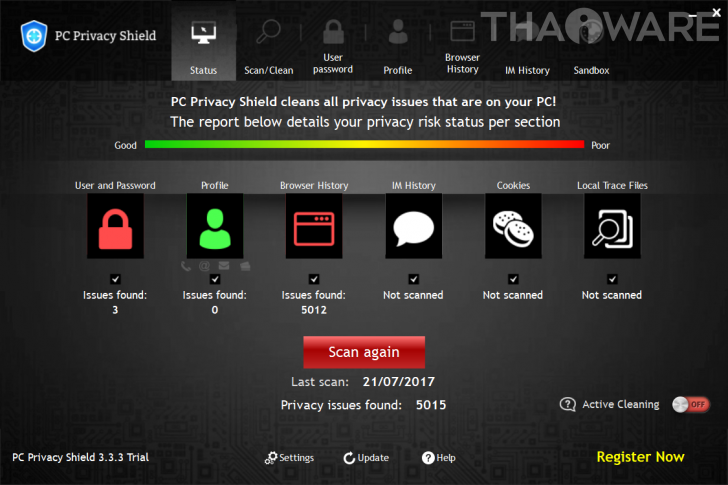 PC Privacy Shield (โปรแกรม PC Privacy Shield ช่วยลบข้อมูลส่วนตัว บนพีซี) : 