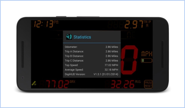 DigiHUD Speedometer (App ไมล์ดิจิทัลวัดความเร็วรถ) : 