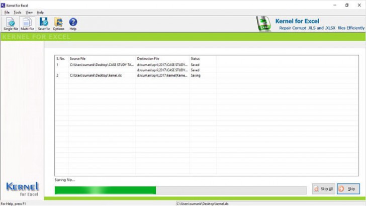 Kernel for Excel Recovery (โปรแกรม Excel Recovery กู้ไฟล์สเปรดชีต Excel) : 