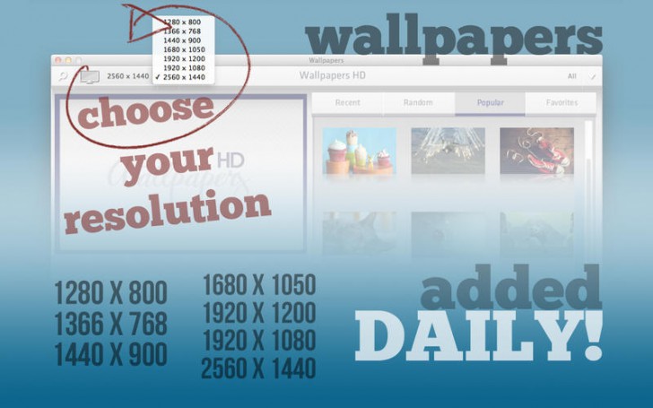 Wallpapers HD Lite (โปรแกรม Wallpapers HD Lite ภาพพื้นหลัง HD คุณภาพสูง บน Mac ฟรี) : 