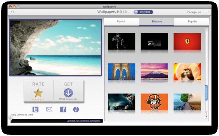 Wallpapers HD Lite (โปรแกรม Wallpapers HD Lite ภาพพื้นหลัง HD คุณภาพสูง บน Mac ฟรี) : 