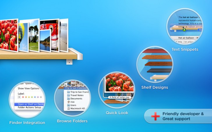 DesktopShelves (โปรแกรม DesktopShelves จัดไฟล์บนชั้นวาง จัดระเบียบโฟลเดอร์ บน Mac) : 
