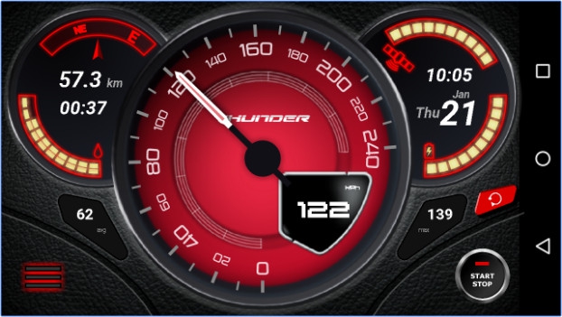 GPS Speedometer (App ไมล์วัดความเร็วรถสุดเท่ห์) : 