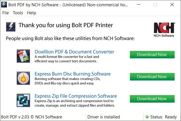 Bolt PDF Printer (โปรแกรม Bolt PDF Printer สร้างไฟล์ PDF รวดเร็วทันใจ ใช้ฟรี) : 